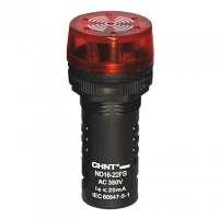 593217 Сигнализатор звуковой ND16-22L, AC/DC24В, D22 мм, красный, IP40
